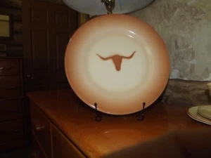 Western Steer Porzellan Spannwagen Teller ! Metall 2er Set - Bild 1 von 5