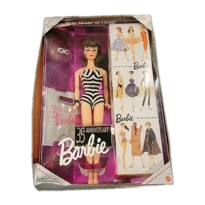 Barbie Mattel 35 aniversario 1959 reproducción, morena edición especial nueva en caja Foto 1 de 4