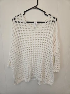 WynneLayers Open Textured Yarn Popover in Cloud Size PL - Picture 1 of 5