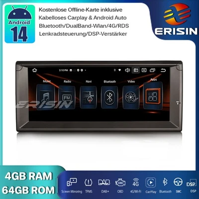 10.25" 8-Kern Android 14 Autoradio GPS Navi für BMW 5er E39 M5 DAB+ CarPlay SWC - Bild 1 von 4