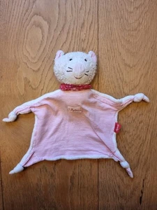 Sigikid Kuscheltuch Schmusetuch KATZE Schnuffeltuch rosa weiß - Bild 1 von 3