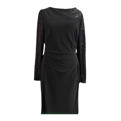 American Living Black Sequin Women's Cocktail Dress Size 10 Semi-Formal Dance - Image 1 of 4