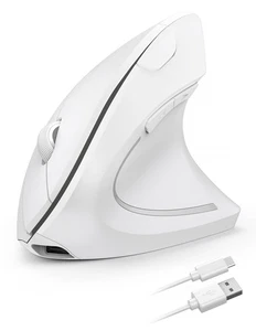 Ergonomic Mouse, Rechargeable Vertical Ergo Mouse Wireless, Silent 2.4GHz 6 B... - Picture 1 of 8