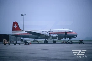 Original slide HB-ILD Douglas DC-4 Balair, 1960s - Picture 1 of 1