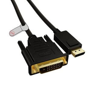 DisplayPort DP to DVI -D  Cable 20 pin Digital Monitor Converter Lead Male GOLD - Picture 1 of 7