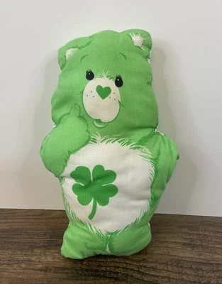 Vintage Care Bears Cut & Sew Good Luck Bear Handmade 12” Pillow Plush Clover - Image 1 of 4