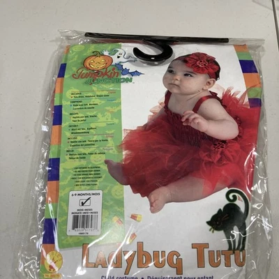 Bebé Niñas Rojo Ladybug Disfraz Bebé Dama Bug Tutú Vestido y Diadema 6-9m Foto 1 de 4