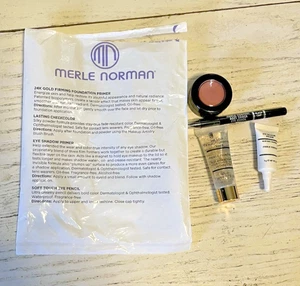 Lote de 4 lápices de sombra de ojos Merle Norman tamaño de viaje base dorada 24K color mejillas - Imagen 1 de 5