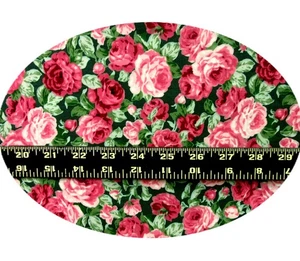 1 Yard Federn nur Quilter Signatur Calicos ROSEN Baumwollstoff - Bild 1 von 2