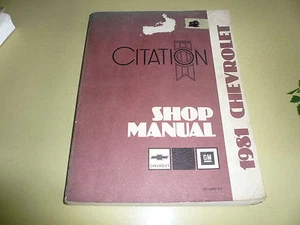 1981 Chevrolet Shop Manual - Citation - Picture 1 of 1