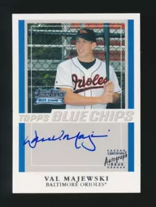 2003 Team Topps "BLUE CHIPS" Autograph -VAL MAJEWSKI (Baltimore Orioles) - Picture 1 of 2