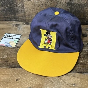 Vintage 90s Mickey Mouse Unlimited M Disney Youth Hat Cap Blue Navy - Picture 1 of 5