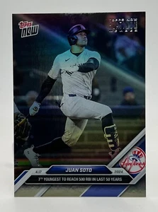 2024 Topps Now #89 Juan Soto Yankees Platinum Member Foil Parallel 1/1 - Picture 1 of 2