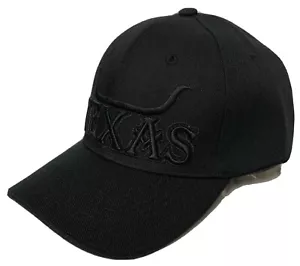 CAPPELLO CAPPELLO CAPPELLO CAPPELLO NERO TXAS STATE LONGHHORNS TESCHIO CORNA LUNGHE testa di toro - Foto 1 di 4