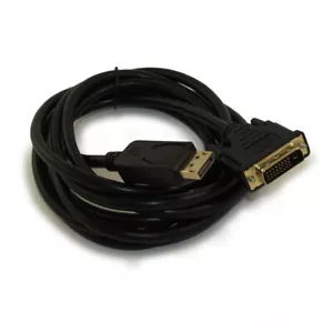 10ft DisplayPort to DVI Cable 30AWG Gold Plated Black - Picture 1 of 3