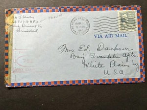 APO 803-B TRINIDAD, BWI 1942 Censored WWII Army Cover WALSH DRISCOLL Co PREXIE - Picture 1 of 2