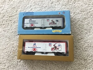 MANTUA HO SCALE " NEW ENGLAND PATRIOTS " NFL SUPER BOWL BOX CAR SET πππ - Picture 1 of 11