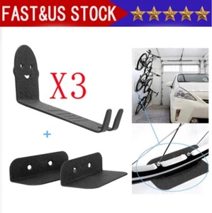 3X Bike Wall Mount Rack Vertical Bicycle Hanger Hook Storage for Indoor Garage - Picture 1 of 13