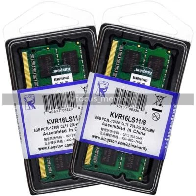 Kingston 2x8GB DDR3L-1600 MHz PC3L-12800S SO-DIMM Laptop Speicher 2RX8 1.35V 16G - Bild 1 von 4