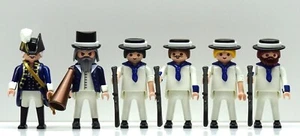 6 X Marino Soldato Marinaio Maat Ufficiale Playmobil Per Nave Garde - Picture 1 of 11