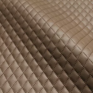 Stoff Kunstleder Stepper braun Matelasse gesteppt kaschiert - Bild 1 von 3