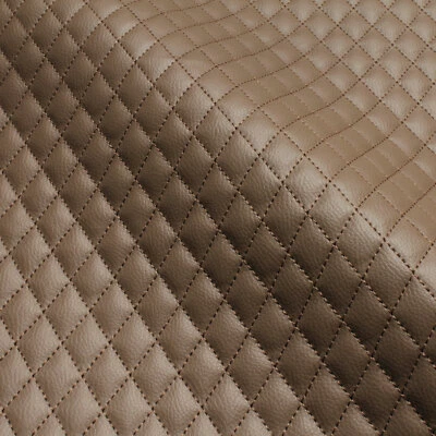 Stoff Kunstleder Stepper braun Matelasse gesteppt kaschiert - Bild 1 von 3