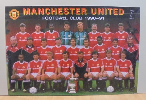 MANCHESTER UNITED F.C. ADVERTISIGN VTG POSTER 1988 Cover