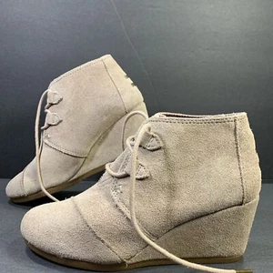 Toms Kala Wildleder Keilabsatz Damen Stiefeletten Schuhgröße 7,5 - Bild 1 von 8