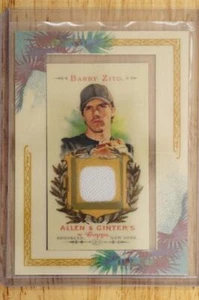 2007 Topps Allen & Ginters Framed Mini Relics Barry Zito AGR-BZ Baseball Card - Picture 1 of 2