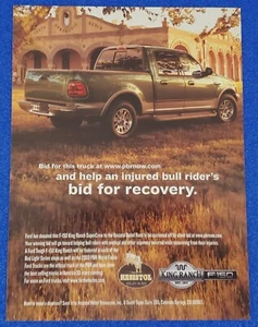 2002 F-150 KING RANCH SUPERCREW / OFFICIAL TRUCK OF THE PBR - ORIGINAL PRINT AD - Bild 1 von 1