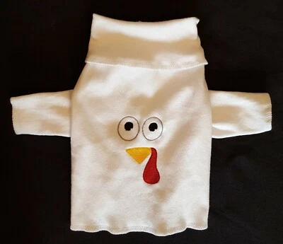 LLDOGCLOTHES Turkey Face Turtleneck Knit Shirt Dog Puppy Pet Apparel Clothes XXXS - Large