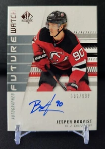2019-20 Upper Deck SP Authentic Future Watch Auto /999 Jesper Boqvist #190 - Picture 1 of 2