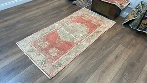 Alfombra vintage, alfombra hecha a mano, alfombra de dormitorio, alfombra de lana, alfombra turca, 3,1 x 6,2 pies - Imagen 1 de 10