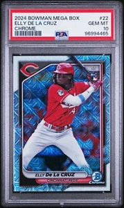 2024 Bowman Mega Box #22 ELLY DE LA CRUZ Chrome Mojo Refractor - PSA 10 GEM MINT - Picture 1 of 2