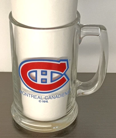 Vintage Montreal Canadians NHL Glass Beer Mug Excellent Condition Cover