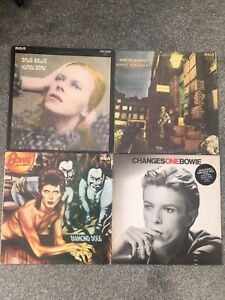DAVID BOWIE ,4 LP JOBLOT, ZIGGY, HUNKY DORY, DIAMOND DOGS,  SOME, 1st ISSUES
