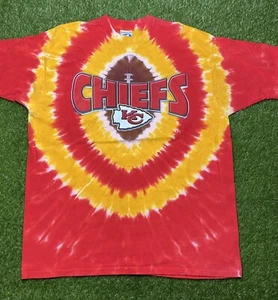 Vintage Kansas City Chiefs Liquid Blue T-Shirt Tie Dye Mens 2XL NFL Football KC - Picture 1 of 11