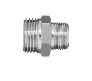 BSP Threaded Pipe Reducer 1/2" x 3/8" Coupler Connector Tap Joiner Nipple NN - Imagen 1 de 2