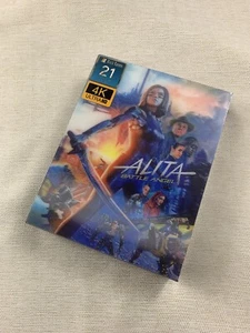 ALITA BATTLE ANGEL 4K UHD LENTICULAR BLACK BARONS STEELBOOK , NEW/SEALED - Picture 1 of 6