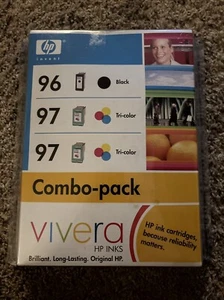 HP Tri Value Pack Two 96 Black One 97 Color Ink 3 Cartridges Exp 2007 - Picture 1 of 6