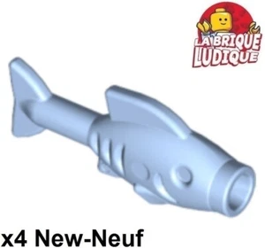 Lego 4x Animal poisson mer water fish bleu clair/bright light blue 64648 NEUF - Imagen 1 de 1
