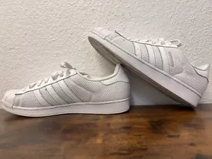 Adidas Originals Superstar Sneakers bianche in tela da uomo taglia 11 S75962 - Foto 1 di 14