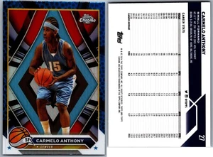 23-24 TOPPS CHROME BLUE BASKETBALL - CARMELO ANTHONY #27 DENVER NUGGETS - Bild 1 von 1