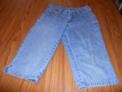 Calças jeans American Girl tamanho 12 crop capri cinza roupas femininas - Imagem 1 de 4