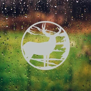 Deer Sliding Door Indicator Safety Film Etched Frosted Vinyl Decals Stickers DB - Picture 1 of 4