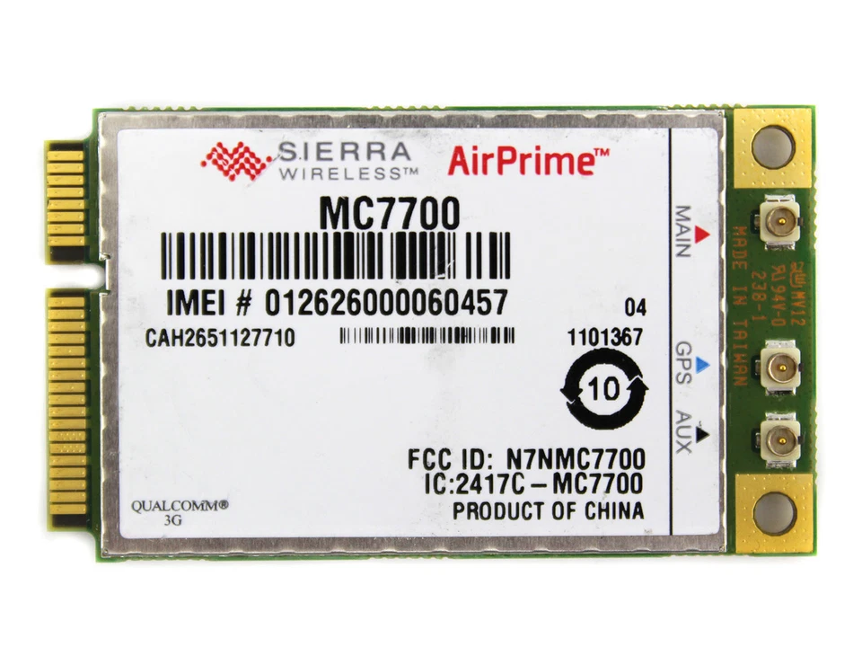 Unlocked Sierra MC7700 Wireless 3G WWAN 100Mbps PCI-E Card GPRS Exceed MC8780 - Image 1 of 1