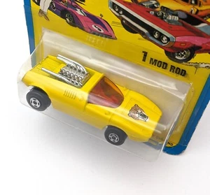 Matchbox Superfast 1 Mod Rod (RARE RED INTERIOR) - Mint On USA "Flag" Blister - Bild 1 von 9