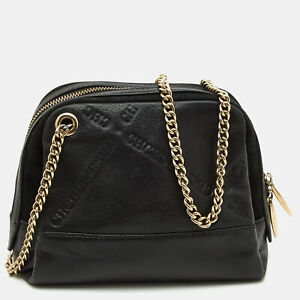 CH Carolina Herrera Black Leather Chain Crossbody Bag