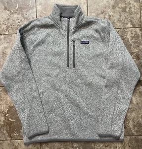 Patagonia Fleece Sweater Pullover Gray 3/4 Zip Men’s Size L - GUC! - Picture 1 of 3