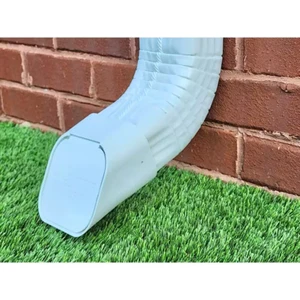 Type a 3 In. X 4 In. White Plastic Downspout Extension - Picture 1 of 9